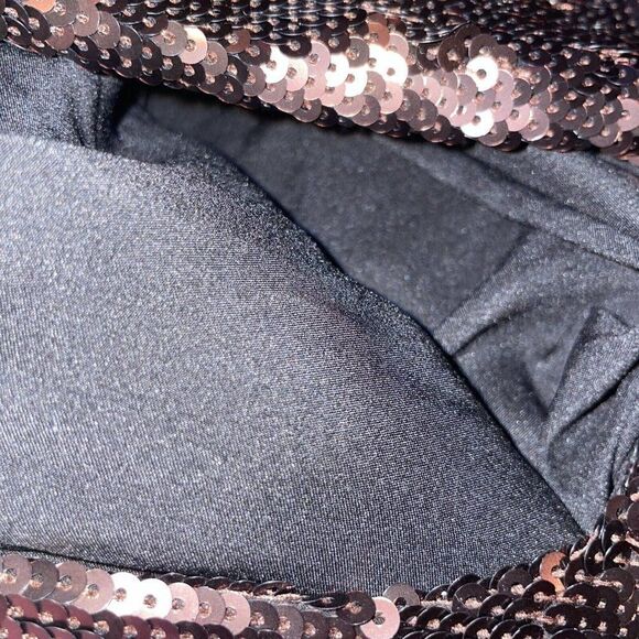 Robert Rodriguez Sequin Off The Shoulder Dress Size 2 Silk Lined Party Bronze - Picture 6 of 7